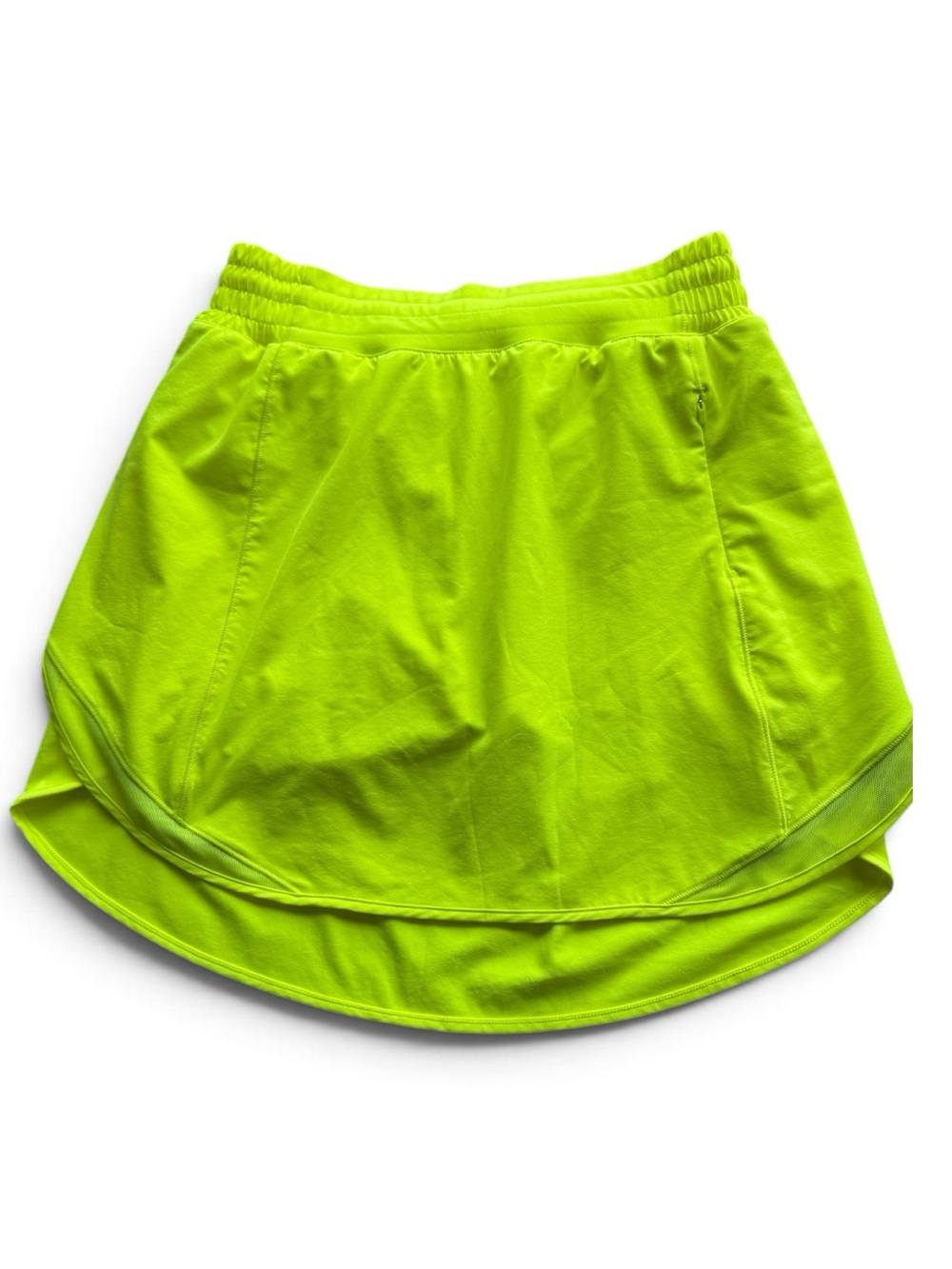 Lululemon Neon Yellow Running Skirt Skort Built-In Shorts Size 6